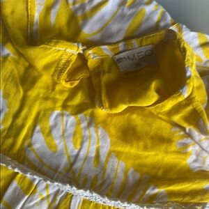 Yellow and White Floral Dress